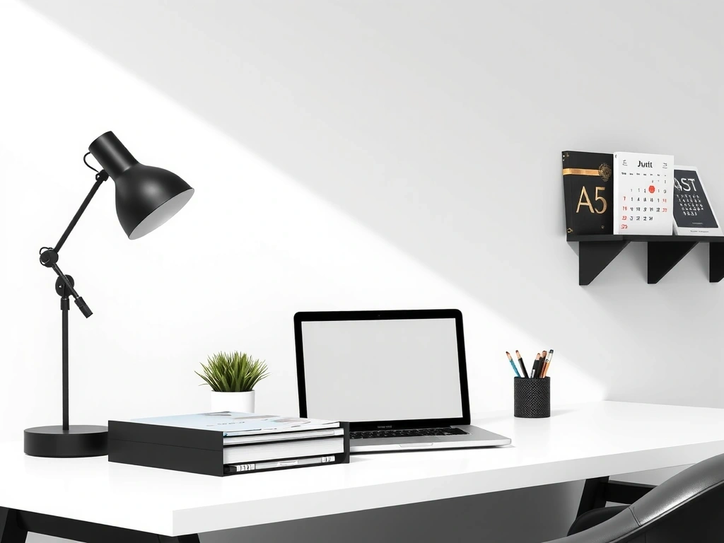 Aufgeräumter Kalender Home Office